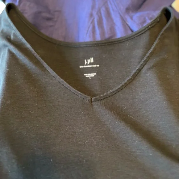 🖤 Classic J.Jill Black Pima Cotton Tank — Size L - Picture 7 of 7